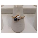 14K Gold & Pearl Ring