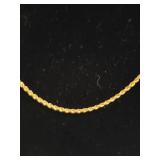 14K Gold Rope Necklace