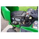 1998 John Deere 345 Lawn Mower Garden Tractor With John Deere MC519 Tow Behind Material Collection System