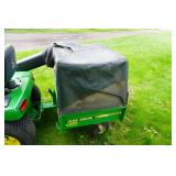 1998 John Deere 345 Lawn Mower Garden Tractor With John Deere MC519 Tow Behind Material Collection System