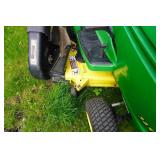 1998 John Deere 345 Lawn Mower Garden Tractor With John Deere MC519 Tow Behind Material Collection System