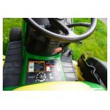 1998 John Deere 345 Lawn Mower Garden Tractor With John Deere MC519 Tow Behind Material Collection System
