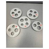 Box of 5 Dessicator Bottoms, USED, See photos!