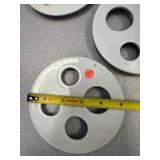 Box of 5 Dessicator Bottoms, USED, See photos!