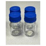 4 - 100ml Screw Cap Jars, Blue Top