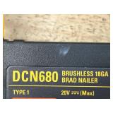 DEWALT Lot of 2- DCN680 Brushless 18GA Brad Nailers (Tool Only)