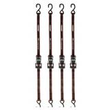 HUSKY Lot of 30 Packs of- 12 ft. x 1 in. Ratchet Tie Down with S Hook (4 Per Pack)