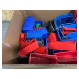 Half Gaylord of Various Size Plastic Parts Bins