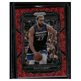 Rudy Gobert  014/100  2022 Panini Prizm Fast Break Red Prizm #67 Minnesota Timberwolves Basketball Card