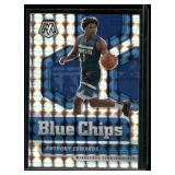 Anthony Edwards RC   2021 Mosaic Prizm Blue Chips Insert #14 Minnesota Timberwolves Basketball Card