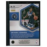 Anthony Edwards RC   2021 Mosaic Prizm Blue Chips Insert #14 Minnesota Timberwolves Basketball Card