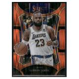 LeBron James    2023 Select Orange Mezzanine Prizm #335 Los Angeles Lakers Basketball Card