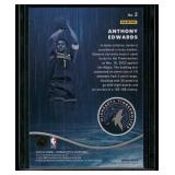 Anthony Edwards    2023 Donruss Optic Raining 3s Insert #2 Minnesota Timberwolves Basketball Card