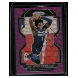 Anthony Edwards    2021 Panini Prizm Purple #37 Minnesota Timberwolves Basketball Card