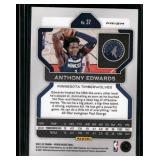 Anthony Edwards    2021 Panini Prizm Green #37 Minnesota Timberwolves Basketball Card
