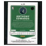 Anthony Edwards    2021 Donruss Optic Blue #83 Minnesota Timberwolves Basketball Card