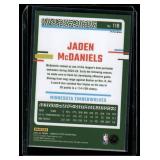 Jaden McDaniels    2023 Donruss Optic Blue Velocity Prizm #118 Minnesota Timberwolves Basketball Card