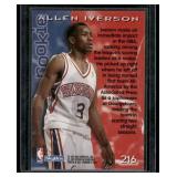Allen Iverson RC   1996 SkyBox Premium #216 Philadelphia 76ers Basketball Card
