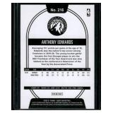 Anthony Edwards RC   2020 Hoops Blue #216 Minnesota Timberwolves Basketball Card