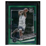 Anthony Edwards    2023 Donruss Optic Green Prizm #59 Minnesota Timberwolves Basketball Card