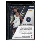 Anthony Edwards RC   2021 Prizm Instant Skybox Impact #1 Minnesota Timberwolves Basketball Card