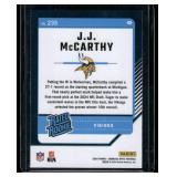 J.J. McCarthy RC   2024 Donruss Optic #235 Minnesota Vikings Football Card