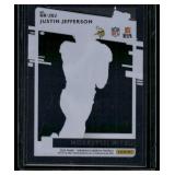 Justin Jefferson RC   2020 Panini Chronicles Clearly Donruss Rated Rookie #RR-JUJ Minnesota Vikings Football Card