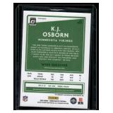 K.J. Osborn RC   2020 Donruss Optic Rookies Autographs #102 Minnesota Vikings Football Card