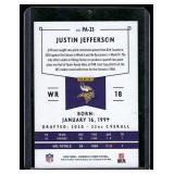 Justin Jefferson RC   2020 Panini Chronicles #PA-23 Minnesota Vikings Football Card