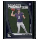 J.J. McCarthy RC   2024 Donruss Optic Rookie Primary Colors #20 Minnesota Vikings Football Card