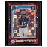 Dallas Turner RC   2024 Donruss Optic Rated Rookie Checker #331 Minnesota Vikings Football Card