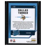 Dallas Turner RC   2024 Donruss Optic Rated Rookie Checker #331 Minnesota Vikings Football Card