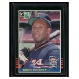 Kirby Puckett RC   1985 Leaf #107 Minnesota Twins Baseball Card