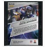 Justin Jefferson    2022 Panini Mosaic Thunder Lane Green #TL-10 Minnesota Vikings Football Card