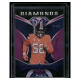 Von Miller 10/10    2019 Panini Certified Diamonds Mirror Purple #DI-VM Denver Broncos Football Card