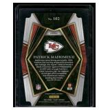Patrick Mahomes II    2021 Panini Select Red and Yellow Prizm Die-Cut #102 Kansas City Chiefs Football Card