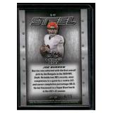 Joe Burrow/15 Refractor 2023 Leaf Trinity Steel #S-47, numbered 4/15 RARE Football Cad