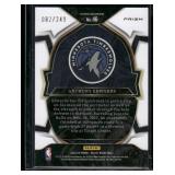 Anthony Edwards /249 Blue Prism SP 2023 Select Concourse #46 Numbered 082/249 Minnesota Timberwolves Basketball Card