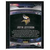 Justin Jefferson 2024 Prizm Fireworks Insert #8 Minnesota Vikings Football Card