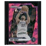 Rudy Gobert Pink Cracked Ice 2025 Prizm #159 Minnesota Timberwolves Basketball Card