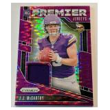 JJ McCarthy RC Relic 2014 Prizm Premier Jerseys #PJ-JJM Rookie Minnesota Vikings Football Card