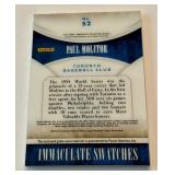 Paul Molitor Relic /99 2014 Immaculate Collection #52 Swatched Numbered 85/99 Minnesota Twins Baseball Card