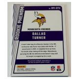 Dallas Turner Relic RC 2024 Donruss Rookie Phenom #RPJ-DTU Minnesota Vikinga Football Card