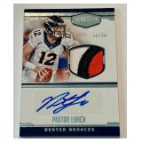 Paxton Lynch Auto Tri-Color Patch /50 2016 Playes & Patches #21 Numbered 36/50 Football Card