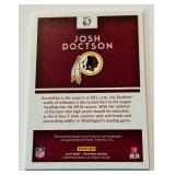 Josh Doctson RPA /149 2016 Preffered Silhouettes RC #67, numbered 120/149 Rookie Football Card