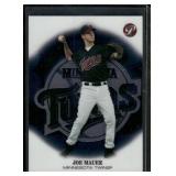 Joe Mauer RC Refractor 2002 Topps Pristin #151 Rookie Minnesota Twins Baseball Card