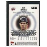 Joe Mauer RC Refractor 2002 Topps Pristin #151 Rookie Minnesota Twins Baseball Card
