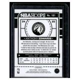 Anthony Edwards /199 Silver Foil 2025 Hoops Minnesota Timberwolves Basketball Card