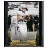 Justin Herbert RC 2020 Leaf Draft #03 Rookie Football Card