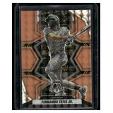 Fernando Tatis Jr. /25 2022 Mosaic Orange Prizm #126, numbered 17/25 Baseball Card